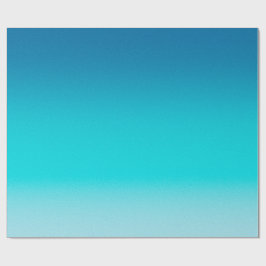 Blau zu Aqua Farbverlauf Geschenkpapier Minimalist