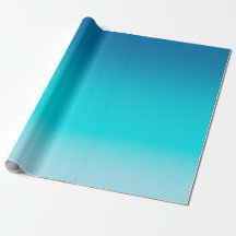Blau zu Aqua Farbverlauf Geschenkpapier Minimalist