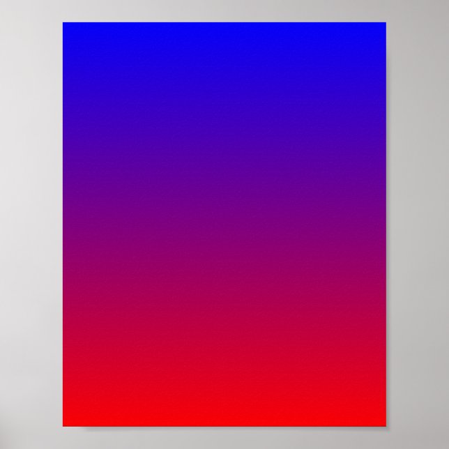 Blau zu Rot Verlauf Poster (Vorne)