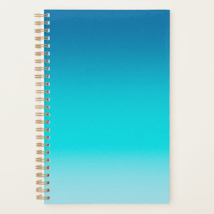 Blau zu Türkis Farbverlauf Spiralblock Minimalisti Planer