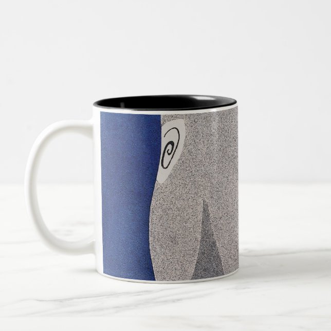 Blau Zweifarbige Tasse (Links)