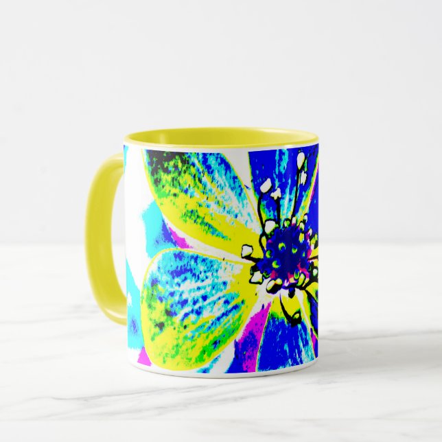 Blauanemon Tasse (Vorderseite Links)