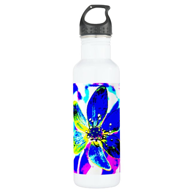 Blauanemon-Tasse Edelstahlflasche (Vorderseite)