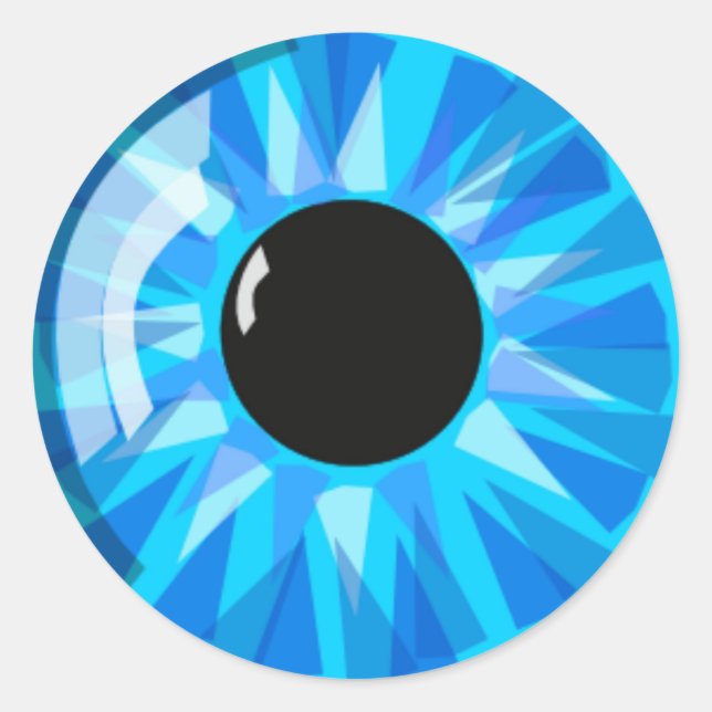 Blauauge Runder Aufkleber (Vorderseite)