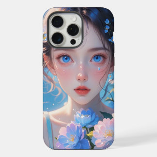 Blauaugen-Anime iPhone 15 Pro Max Hülle