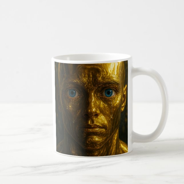 Blauäugige Androiden Kaffeetasse (Rechts)