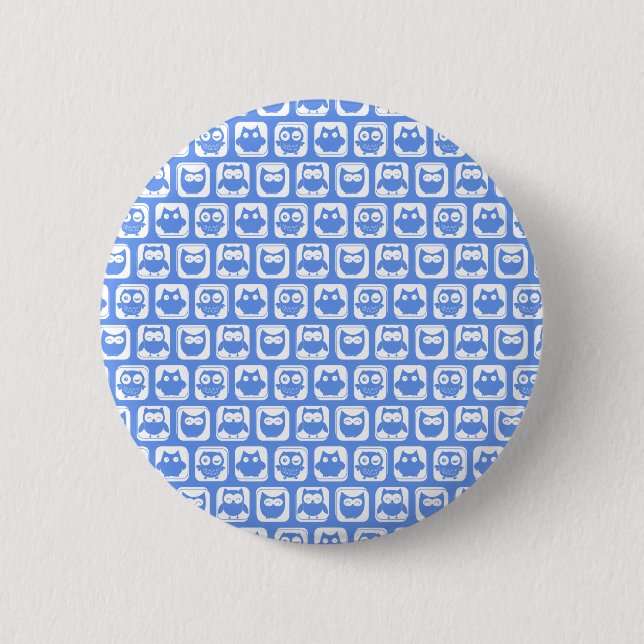 Blauäulenmuster Button (Vorderseite)