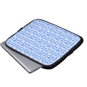 Blauäulenmuster Laptopschutzhülle