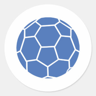 Blauball-Handball Runder Aufkleber