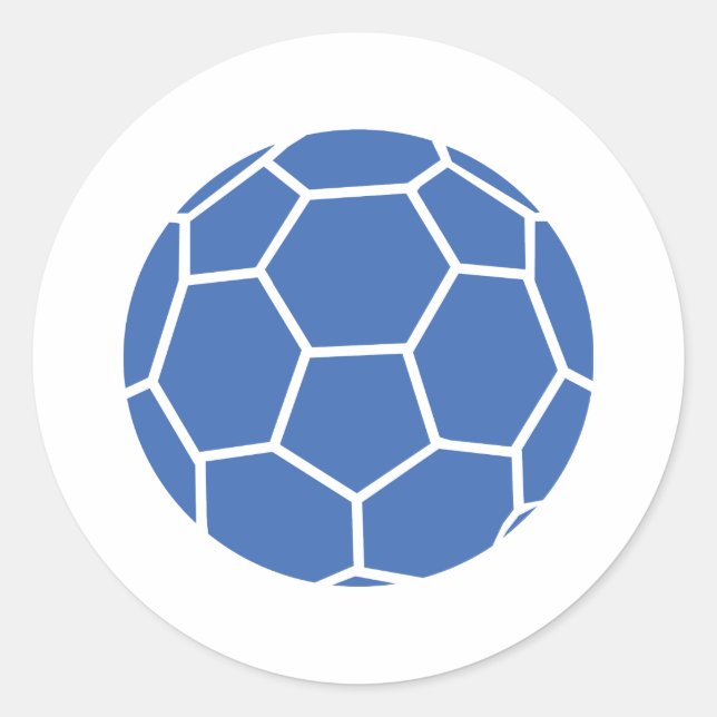 Blauball-Handball Runder Aufkleber (Vorderseite)