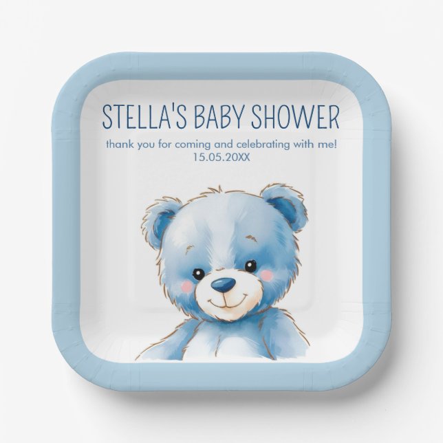 Blaubär Pappteller (Vorderseite)