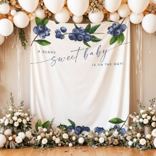 Blaubeer-Baby-Baby- Shower Wandteppich