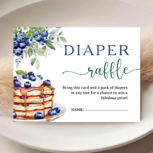 Blaubeer-Baby-Brunch-Baby-Shower-Windel-Raffle Begleitkarte