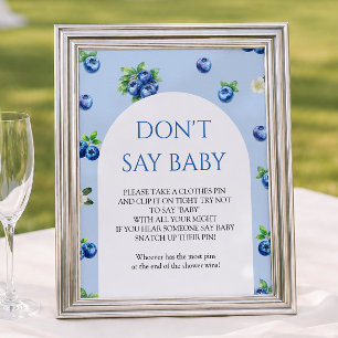 Blaubeer-Baby-Party - Sag nicht Baby-Spiel Poster