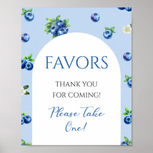 Blaubeer-Baby-Partygeschenke Poster