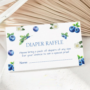 Blaubeer-Baby-Shower-Windel-Raffle-Ticket Begleitkarte