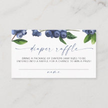Blaubeer-Baby-Shower-Windel-Raffle-Ticket