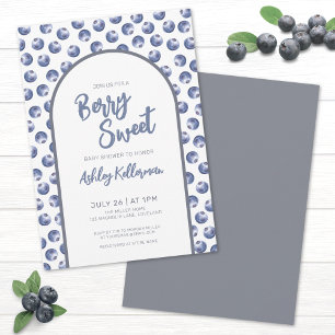 Blaubeer-Beeren-süße-Baby-Party Einladung