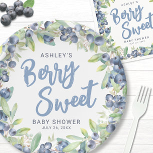Blaubeer-Beeren-Süße-Baby-Party Pappteller