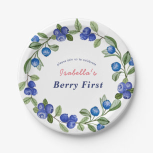 Blaubeer-Beeren-süße Babyparty Pappteller