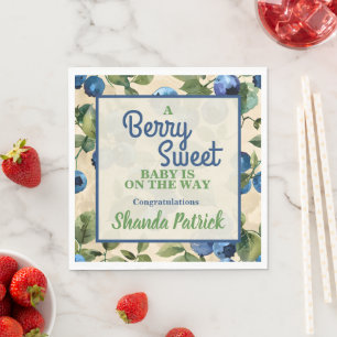 Blaubeer-Beeren-süße Babyparty Serviette