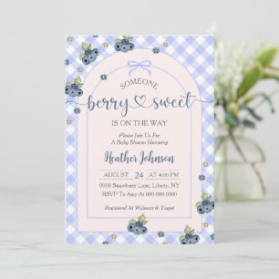 Blaubeer-Beeren-Süßer-Junge-Baby-Shower Einladung