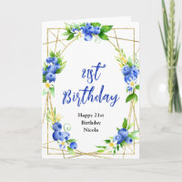 Blaubeer-Blumen-Geburtstag