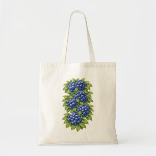 Blaubeer-Botanik-Illustration Tragetasche