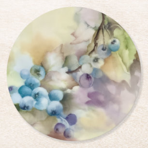 Blaubeer Botanischer Untersetzer   Geschenk für Ob