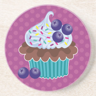 Blaubeer-Cupcake-Untersetzer Getränkeuntersetzer
