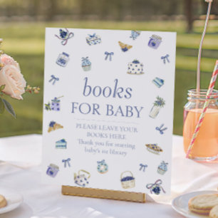 Blaubeer-Dessert-Baby-Shower-Bücher für Baby Poster