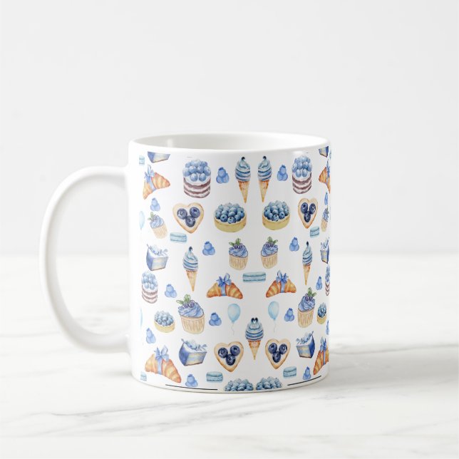 Blaubeer-Dessertliebhaber Kaffeetasse (Links)