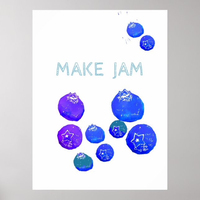 Blaubeer-Druck Poster (Vorne)