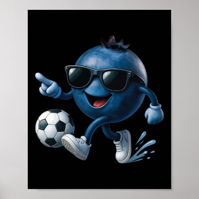 Blaubeer Fußball  Poster (Vorne)