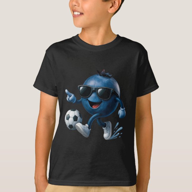 Blaubeer Fußball  T-Shirt (Vorderseite)