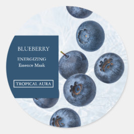 Blaubeer-Gesichtsmaske Etikett Runder Aufkleber