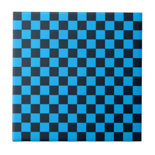 Blaubeer kariertes Muster Fliese