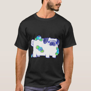 Blaubeer-Mops-Aquarell T-Shirt