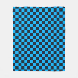 Blaubeer-Schachbrettmuster Fleecedecke