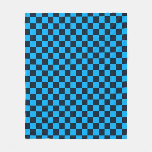 Blaubeer-Schachbrettmuster Fleecedecke (Vorderseite)