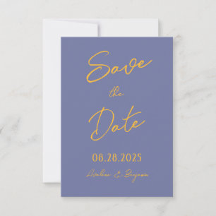 Blaubeer-Sonnenlicht-Typografie-Hochzeit Save The Date