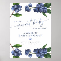 Blaubeer-Süße-Baby-Baby-Shower-Willkommen