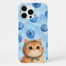 Blaubeer Süße Katze Handyhülle Kawaii Kätzchen iPhone 16 Pro Max Hülle