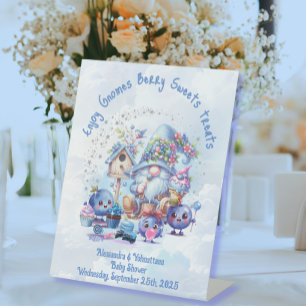 Blaubeer- und Gnome-Baby-Party Sockelschild