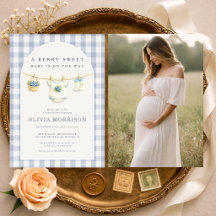Blaubeer-Wäscheleine-Foto-Baby-Party