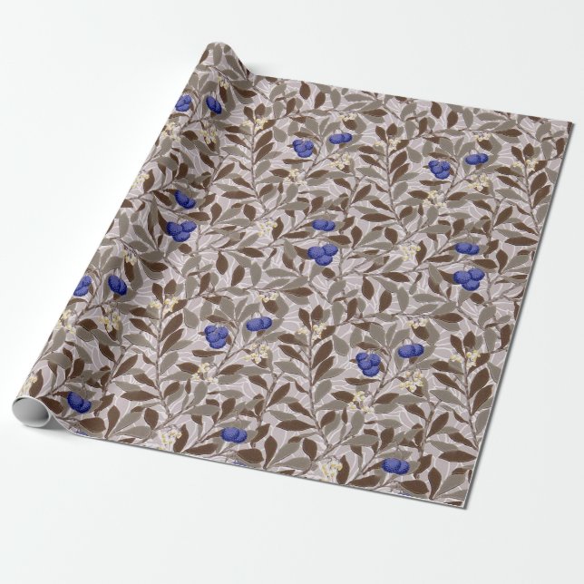 Blaubeerbaum, William Morris Geschenkpapier (Ungerollt)
