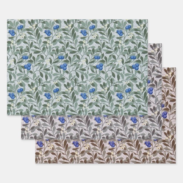 Blaubeerbaum, William Morris Geschenkpapier Set (Set)