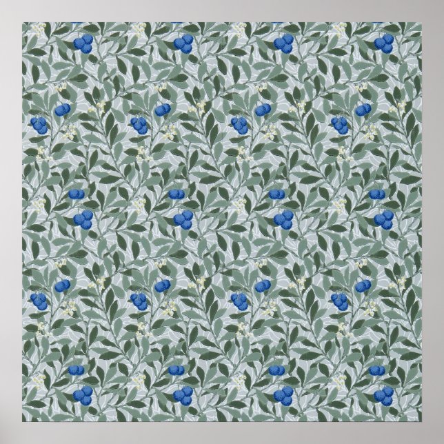 Blaubeerbaum, William Morris Poster (Vorne)