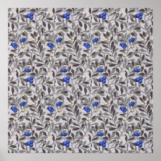 Blaubeerbaum, William Morris Poster (Vorne)