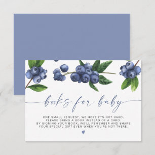 Blaubeerbücher für Baby Shower Einlegekarte Einladung